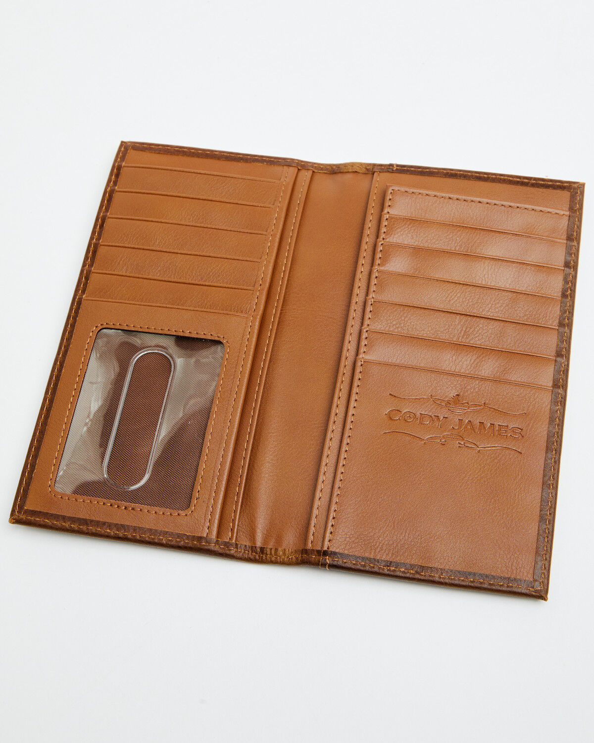 Image #2 - Cody James Men's Southwestern Woven Leather Rodeo Wallet, Navy, hi-res