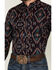 Image #3 - RANK 45® Men's Hilsborrow Southwester Print Long Sleeve Button-Down Stretch Western Shirt, Dark Blue, hi-res
