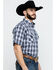 Image #3 - Jack Daniel's Men's Textured Plaid Print Short Sleeve Western Shirt, Black, hi-res