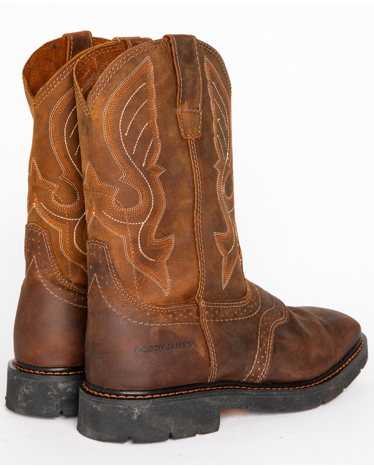 western square toe work boots