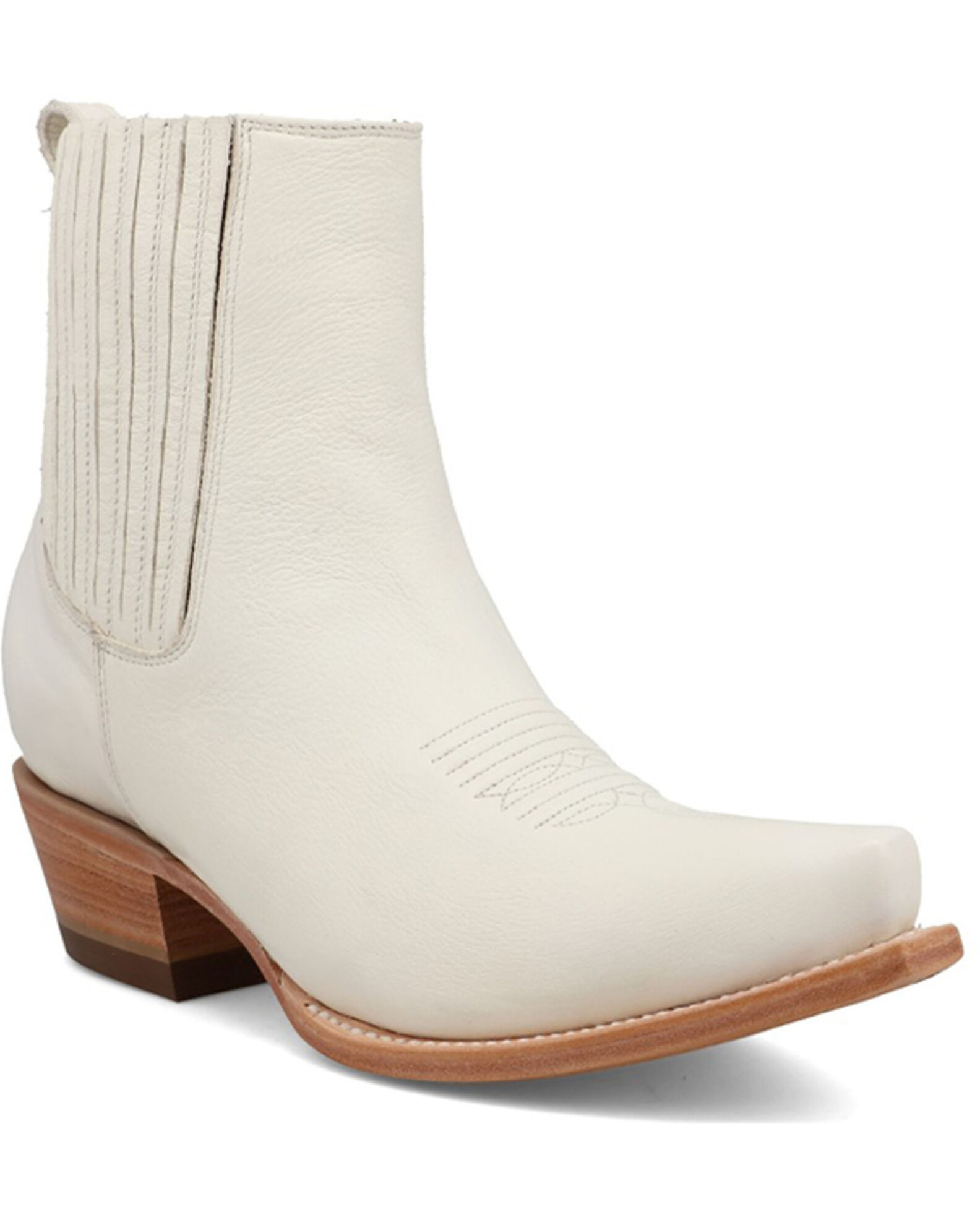 Image #1 - Black Star Women's Lillian Western Booties - Snip Toe, White, hi-res