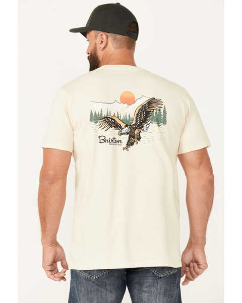 Brixton Men's Glacier Eagle Short Sleeve Graphic T-Shirt, Cream, hi-res