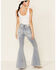 Image #3 - Rock & Roll Denim Women's Frayed Hem Bell Bottom Jeans, , hi-res
