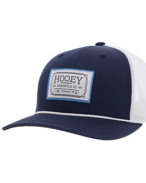 Hooey Men's Doc Snapback Baseball Cap , Blue/white, hi-res