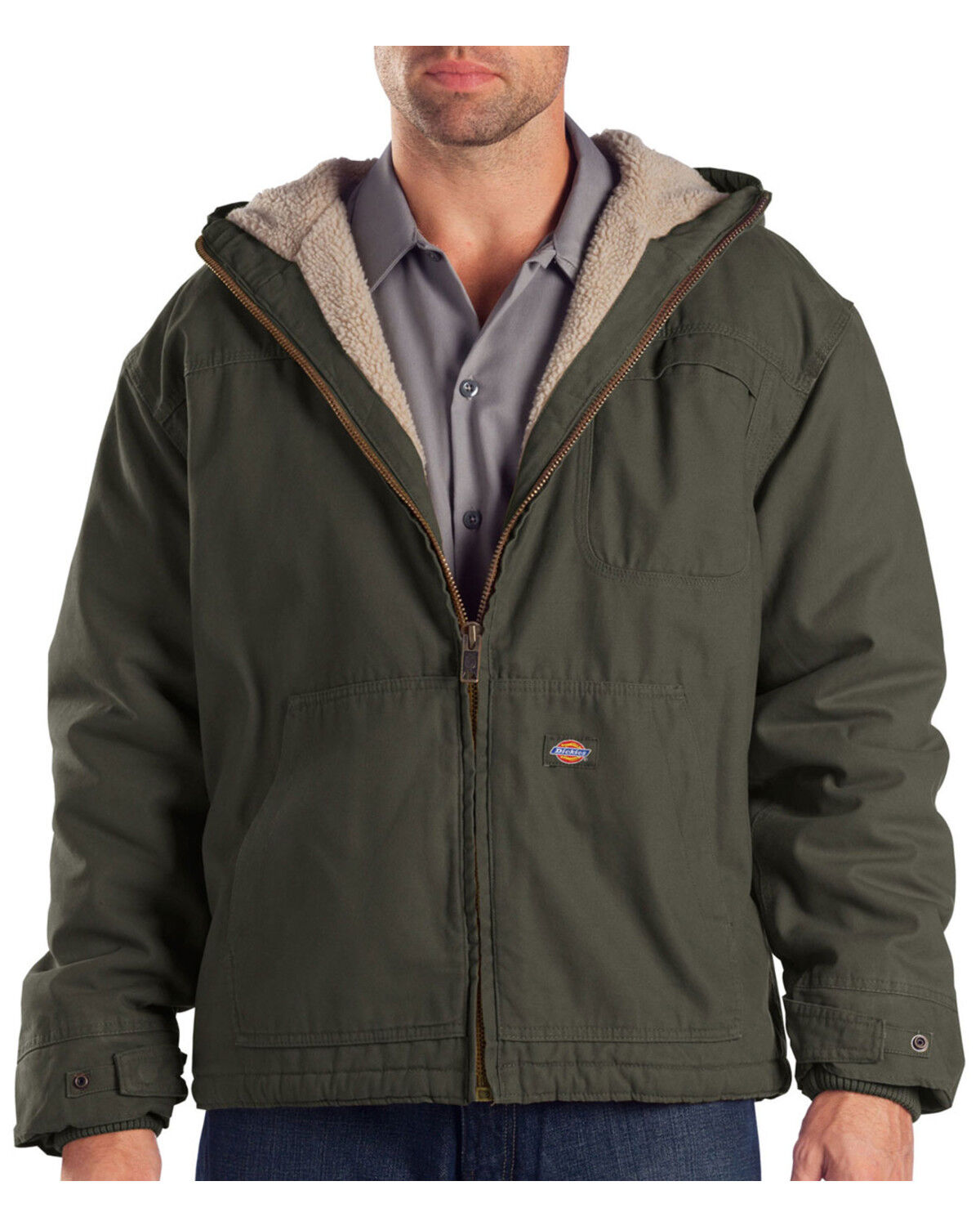 Image #1 - Dickies Hooded Sherpa Lined Work Jacket, , hi-res