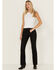 Image #1 - Wrangler Retro Women's Rachel High Rise Bootcut Stretch Denim Jeans, Black, hi-res