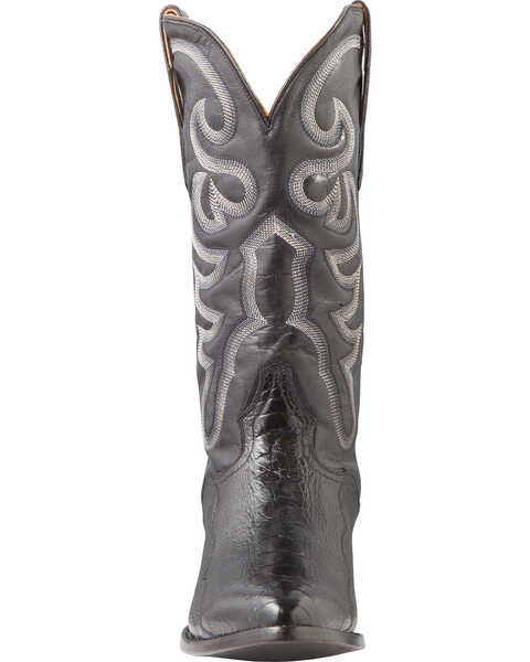 Image #4 - El Dorado Men's Handmade Ostrich Leg Western Boots - Medium Toe, Black, hi-res