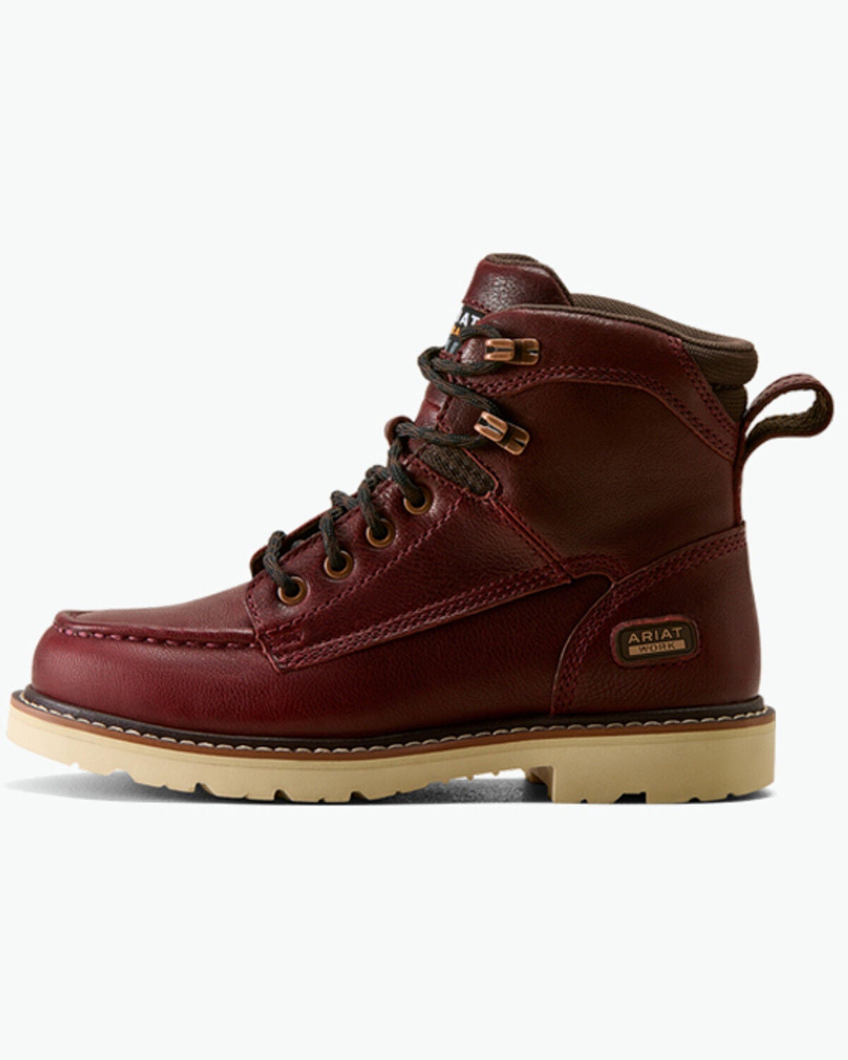 Image #2 - Ariat Women's 6" Rebar&reg; Lift Moc Work Boots - Soft Toe, Red, hi-res