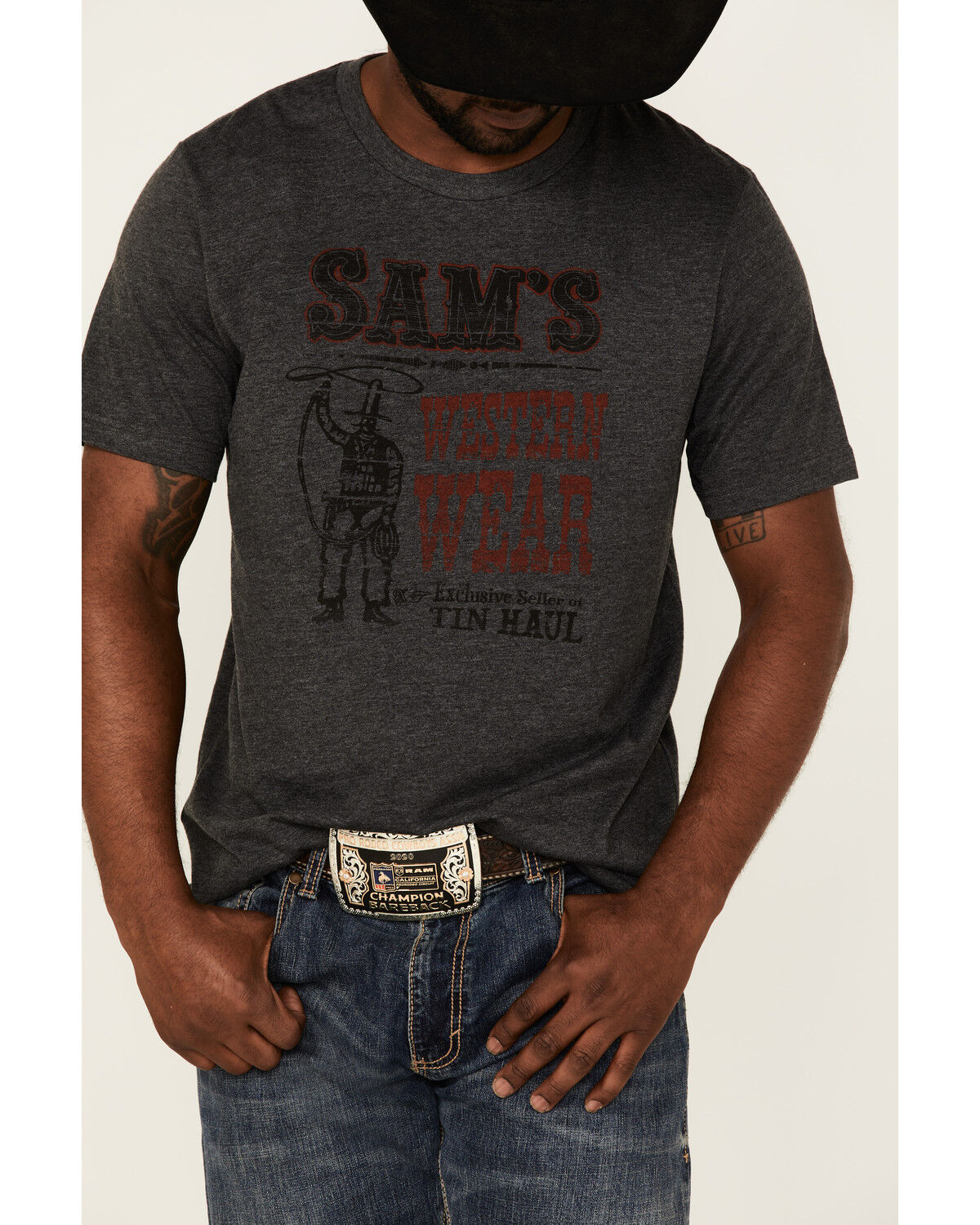 Image #3 - Tin Haul Men's Sam's Western Wear Graphic T-Shirt, , hi-res