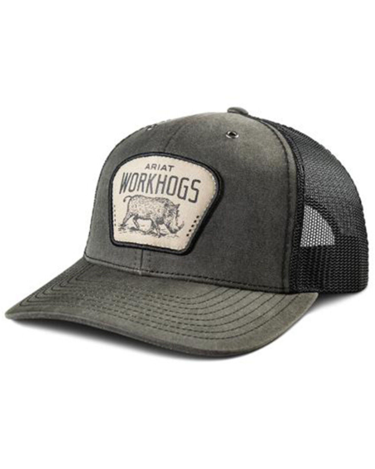 Image #1 - Ariat Men's Workhogs Patch Ball Cap, Grey, hi-res