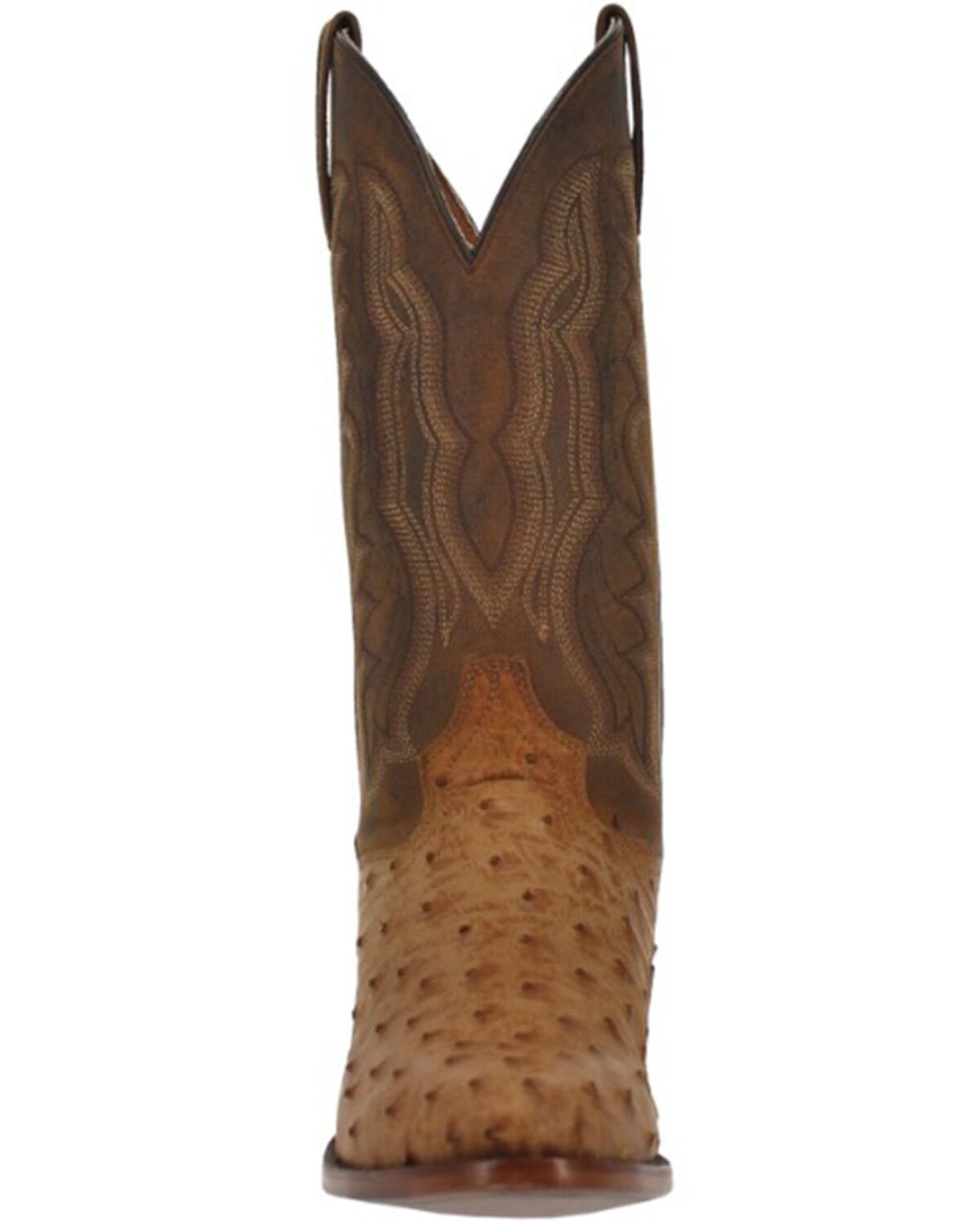 Image #4 - Dan Post Men's Gehrig Exotic Ostrich Western Boots - Round Toe, Tan, hi-res