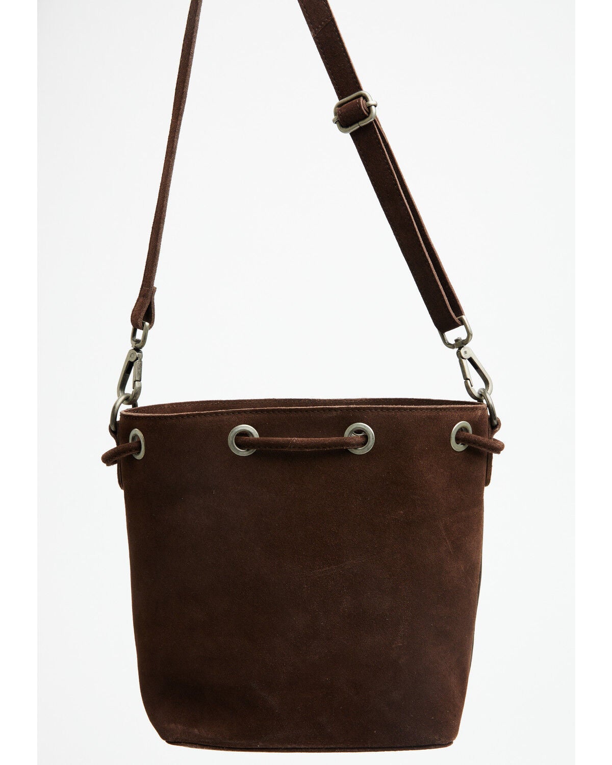 Image #4 - Shyanne Women's Palmer Tooled Leather Crossbody Bucket Bag, Brown, hi-res