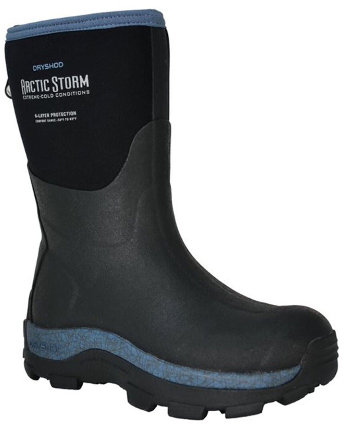 Dryshod Women's Arctic Storm Mid Winter Rubber Boots - Soft Toe, Black, hi-res