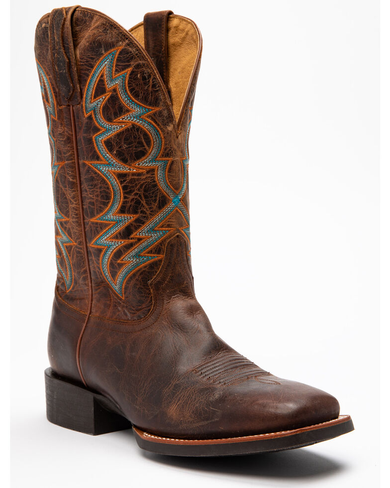 Rank 45 Men's Suntan Zulu Western Boots - Square Toe, Tan, hi-res
