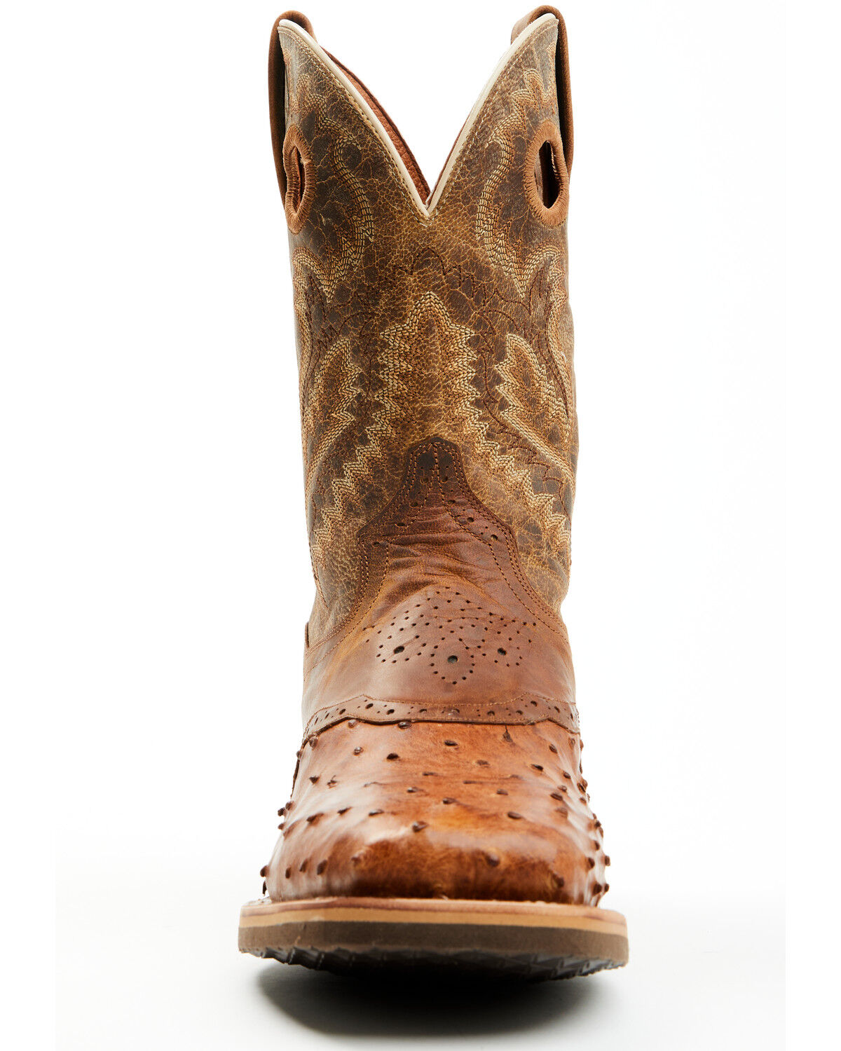 Image #4 - Dan Post Men's Exotic Full Quill Ostrich Western Boots - Broad Square Toe, Tan, hi-res