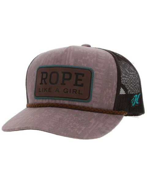 Hooey Women's Rope Like a Girl Snapback Baseball Cap , Pink, hi-res