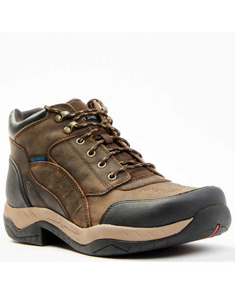 Cody James Men's Endurance Corral Lace-Up WP Soft Work Hiking Boots , Chocolate, hi-res
