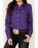 Image #3 - Cinch Women's Solid Purple Long Sleeve Button-Down Western Core Shirt, Purple, hi-res