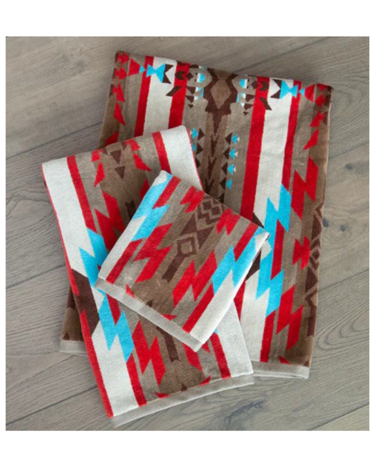 Image #1 - Carstens Home Ojo Caliente Southwestern Print Towel Set - 3 Piece, Multi, hi-res