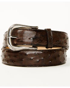 Cody James Black 1978&trade; Men's Exotic Full-Quill Ostrich Belt, Dark Brown, hi-res