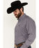 Image #2 - Cinch Men's Diamond Geo Print Long Sleeve Button-Down Western Shirt, Purple, hi-res