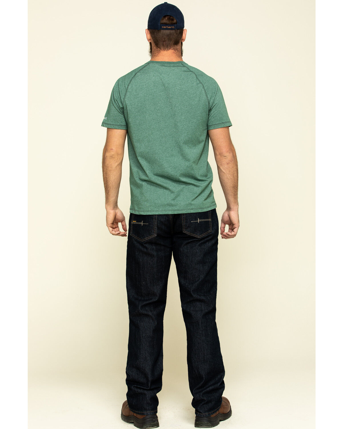 Image #5 - Ariat Men's M4 Rebar Durastretch Flannel Lined Low Bootcut Work Jeans - Big, Blue, hi-res