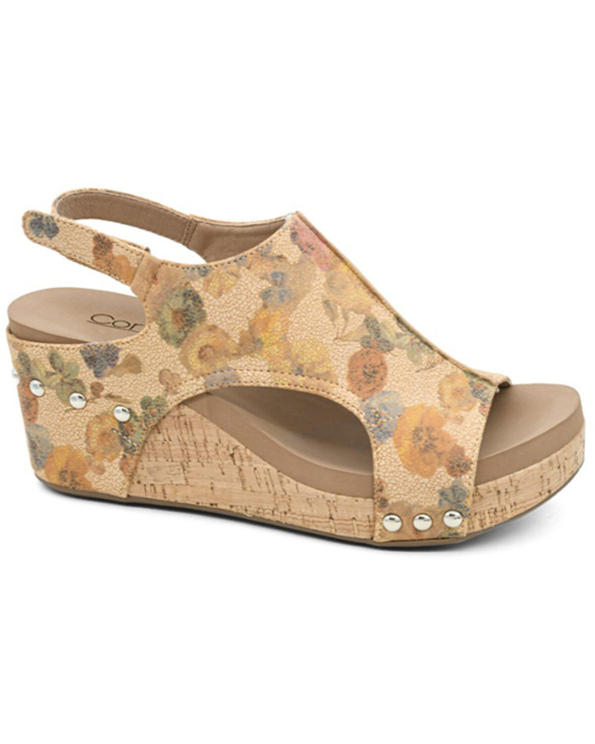 Image #1 - Corkys Women's Carley Wedge Heels, Camel, hi-res