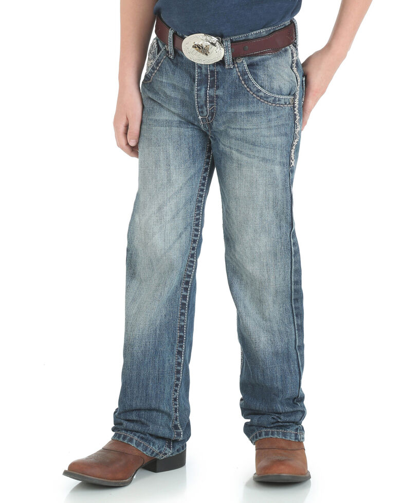 Wrangler 20X Boys' No. 42 Vintage Low Slim Bootcut Jeans , Blue, hi-res