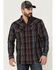 Image #1 - Moonshine Spirit Men's Fire Starter Large Plaid Long Sleeve Snap Western Shirt, Red, hi-res