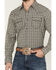 Image #3 - Moonshine Spirit Men's High Strung Dobby Plaid Print Long Sleeve Snap Western Shirt, Navy, hi-res