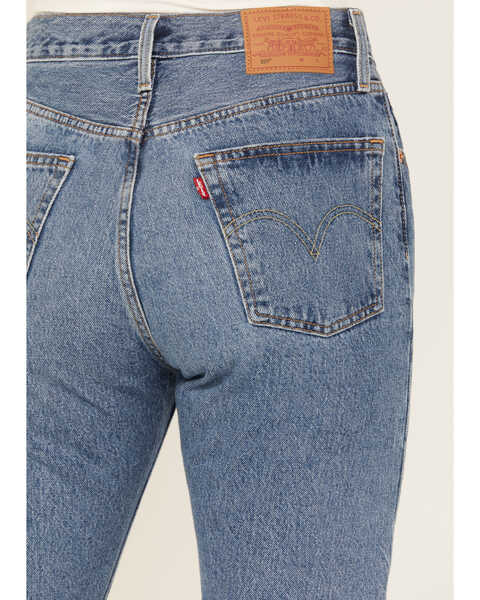 Image #4 - Levi's Premium Women's Medium Wash Must Be Mine 501 Cropped Jeans , Medium Wash, hi-res