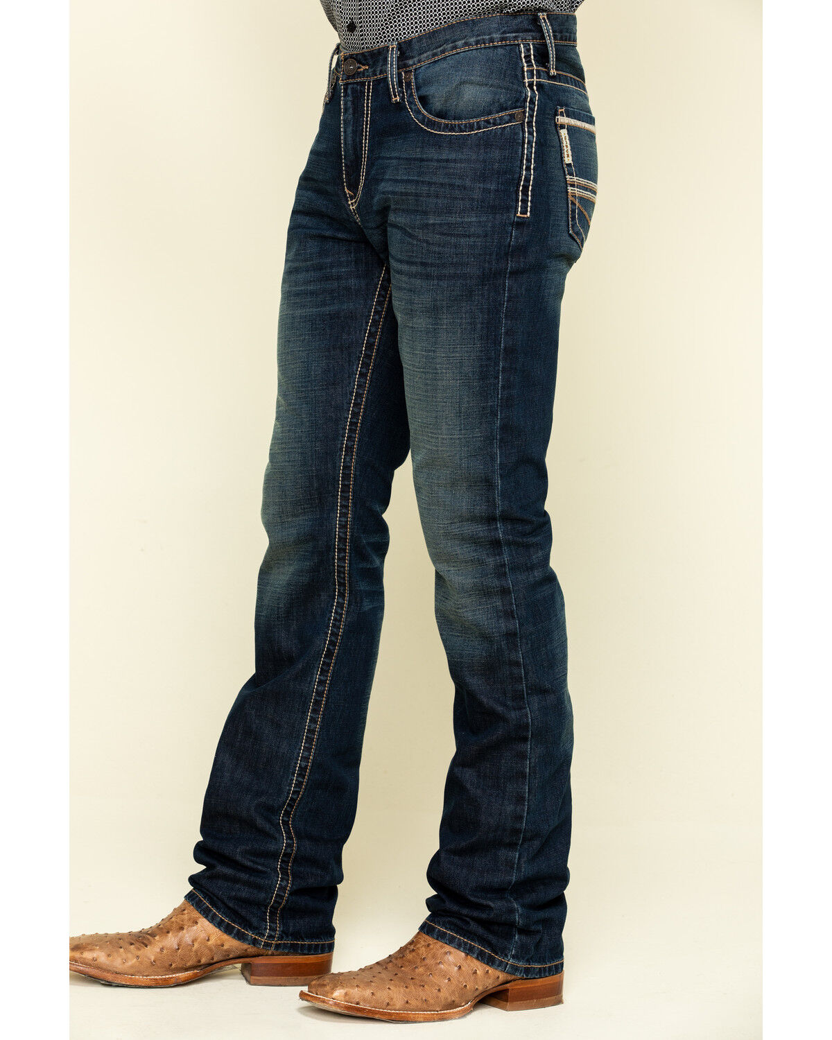 Cinch Men's Ian Dark Wash Slim Bootcut Rigid Denim Jeans