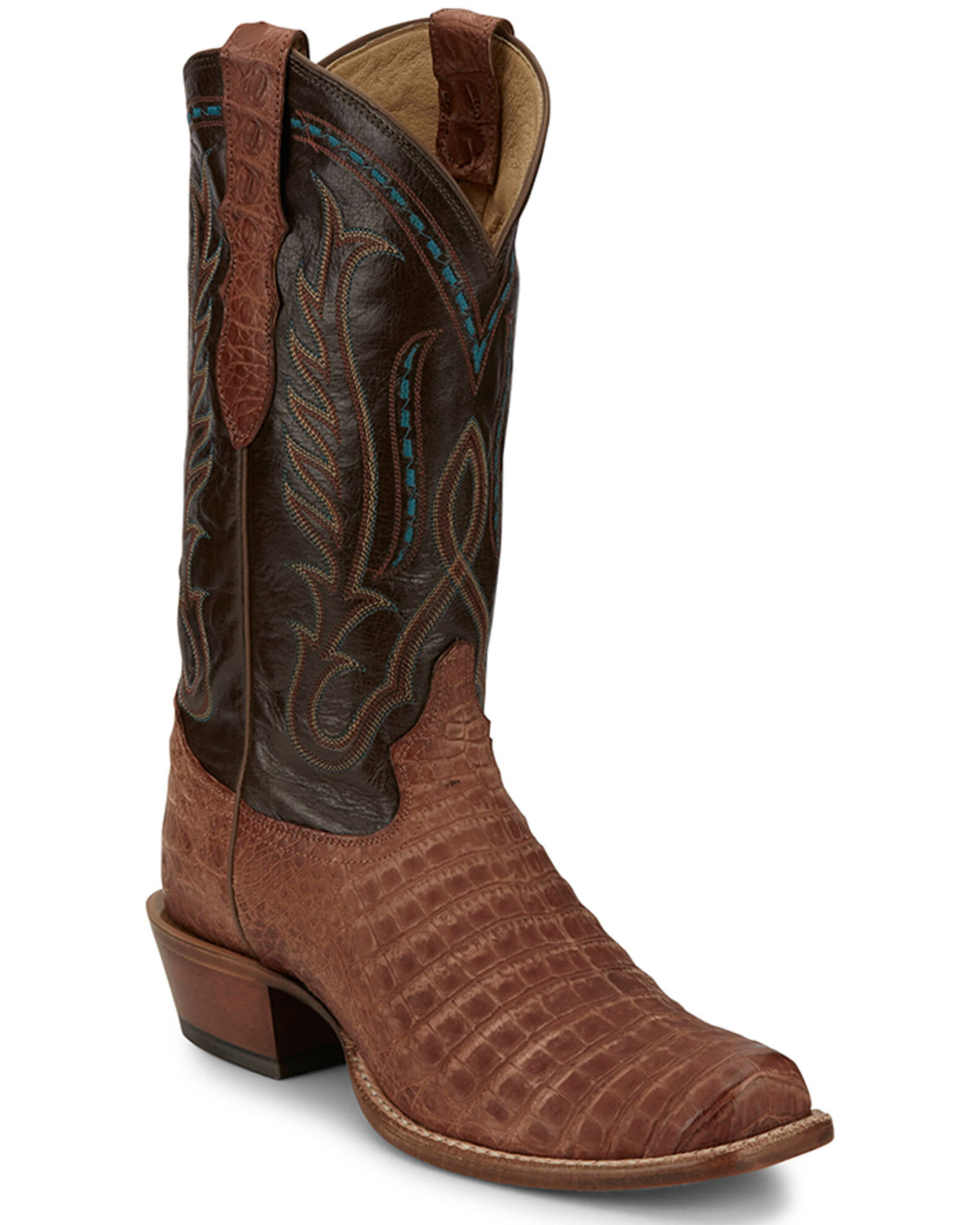 Tony Lama Men s Buffed Exotic Caiman Western Boots Broad Square Toe Sheplers
