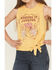 Image #3 - Buttercup Girls Keeping It Country Sleeveless Graphic Tank Top, Mustard, hi-res