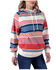 Image #1 - Kimes Ranch Women's Striped Hoodie, Navy, hi-res