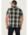 Image #4 - Flag & Anthem Men's Holston Vintage Large Plaid Short Sleeve Snap Western Shirt , Black/white, hi-res