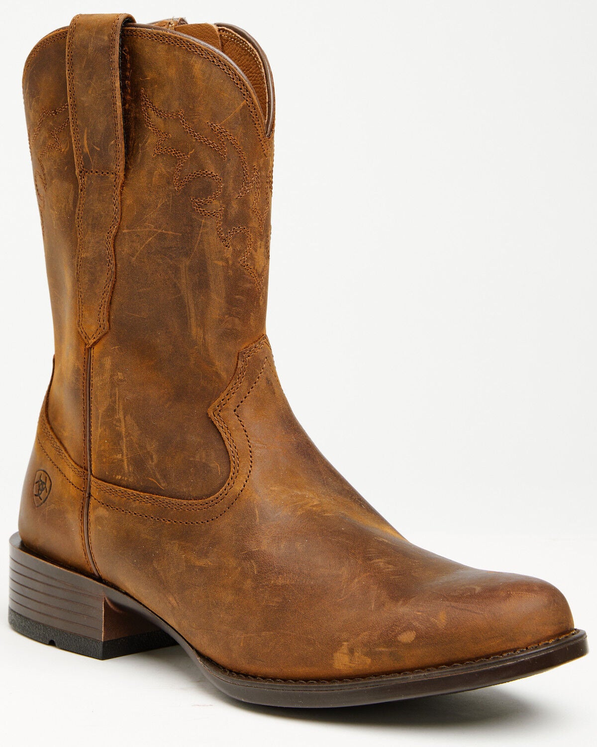 Ariat Men's Sonoro Western Roper Boots - Round Toe, Brown, hi-res