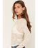 Image #2 - Shyanne Women's Hadley Long Sleeve Lace Keyhole Top, Natural, hi-res