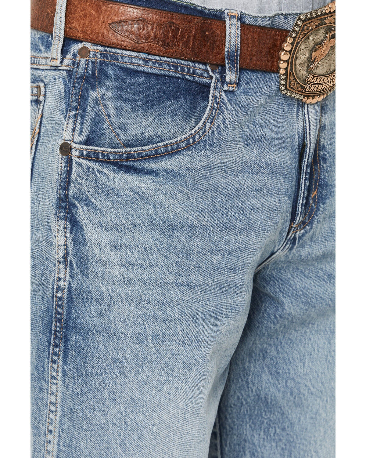 Image #2 - Wrangler Retro Men's 88MWZ Medium Wash Slim Straight Stretch Denim Jeans, Medium Wash, hi-res