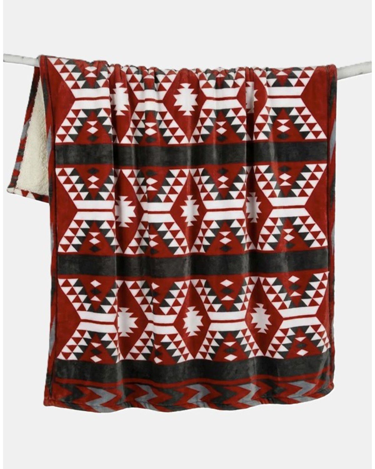 Carstens Home Utah Plush Sherpa Throw Blanket, Multi, hi-res