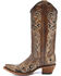 Image #2 - Circle G Women's Honey Side Embroidered Boots - Snip Toe, Honey, hi-res