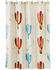 Image #1 - HiEnd Accents Cream Printed Cactus Shower Curtain , Cream, hi-res
