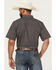 Image #4 - Gibson Trading Co Men's Aviara Geo Print Short Sleeve Button-Down Stretch Western Shirt, Navy, hi-res