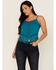 Idyllwind Women's Briarwick Fringe Tank Top, Blue, hi-res