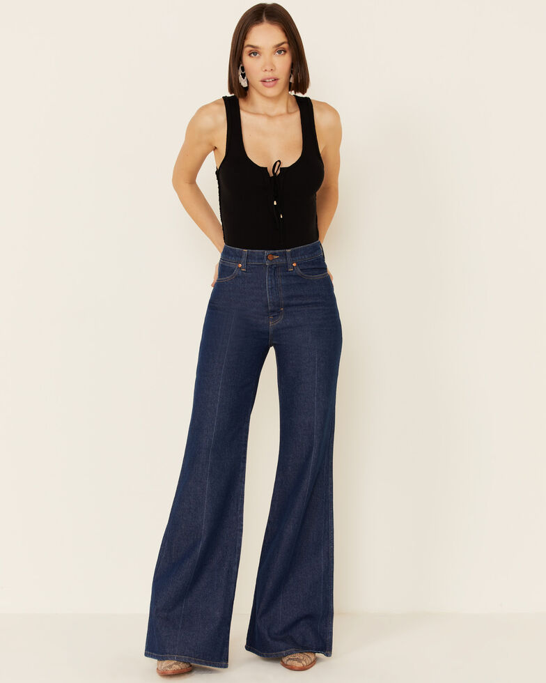 Wrangler Modern Women's Seamed Flare Jeans, Blue, hi-res