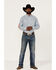 Ariat Men's Team Ivandell Medallion Geo Print Long Sleeve Button Down Western Shirt , Teal, hi-res