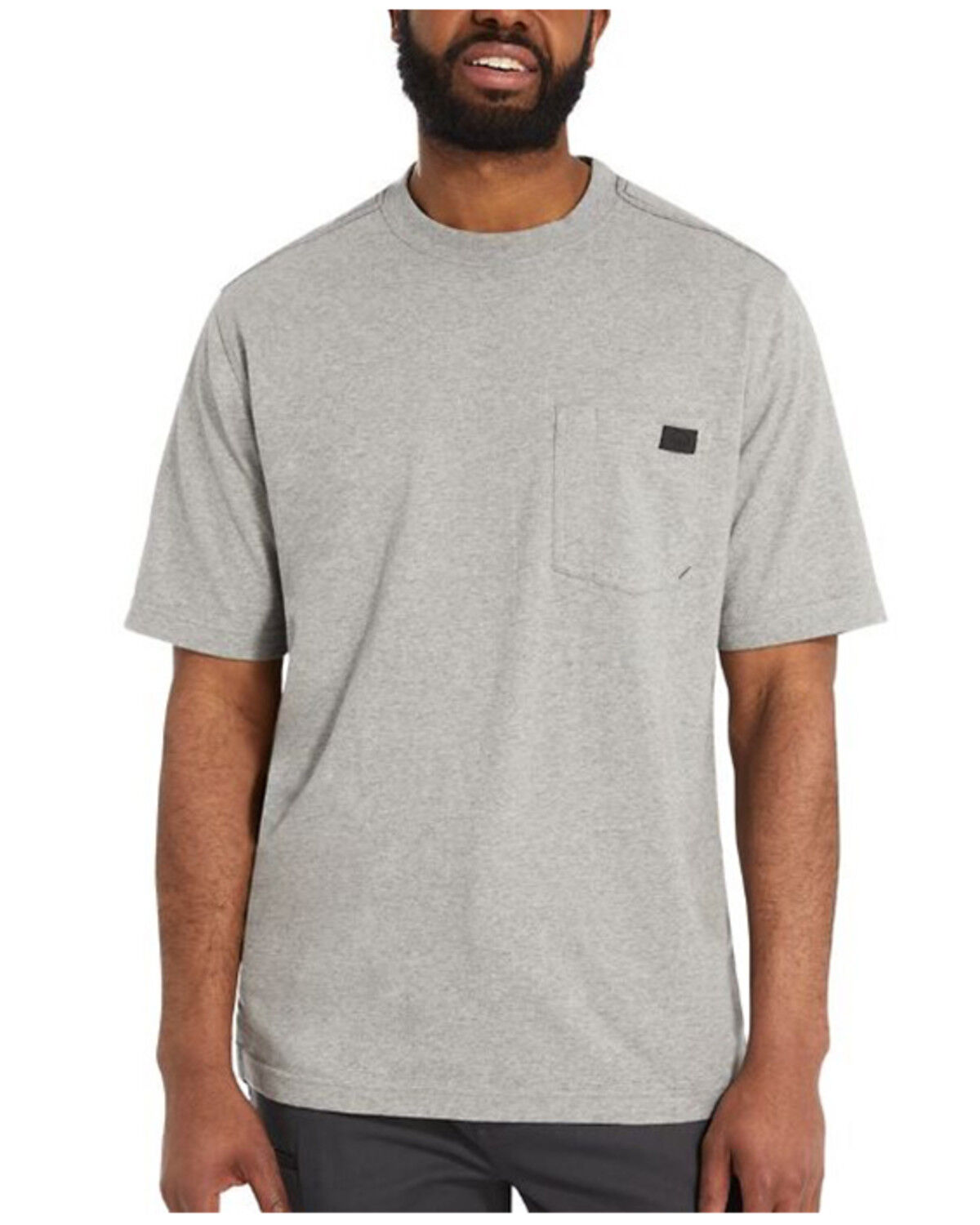 Image #1 - Wolverine Men's Guardian Long Sleeve Work Pocket T-Shirt, Heather Grey, hi-res