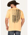 Image #4 - Howitzer Men's Must One Flag Short Sleeve Graphic T-Shirt, Mustard, hi-res