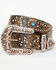 Shyanne Brown Snake Print Rhinestone Studded Bling Belt, Brown, hi-res