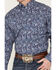 Image #3 - George Strait by Wrangler Men's Paisley Print Long Sleeve Button-Down Stretch Western Shirt, Blue, hi-res